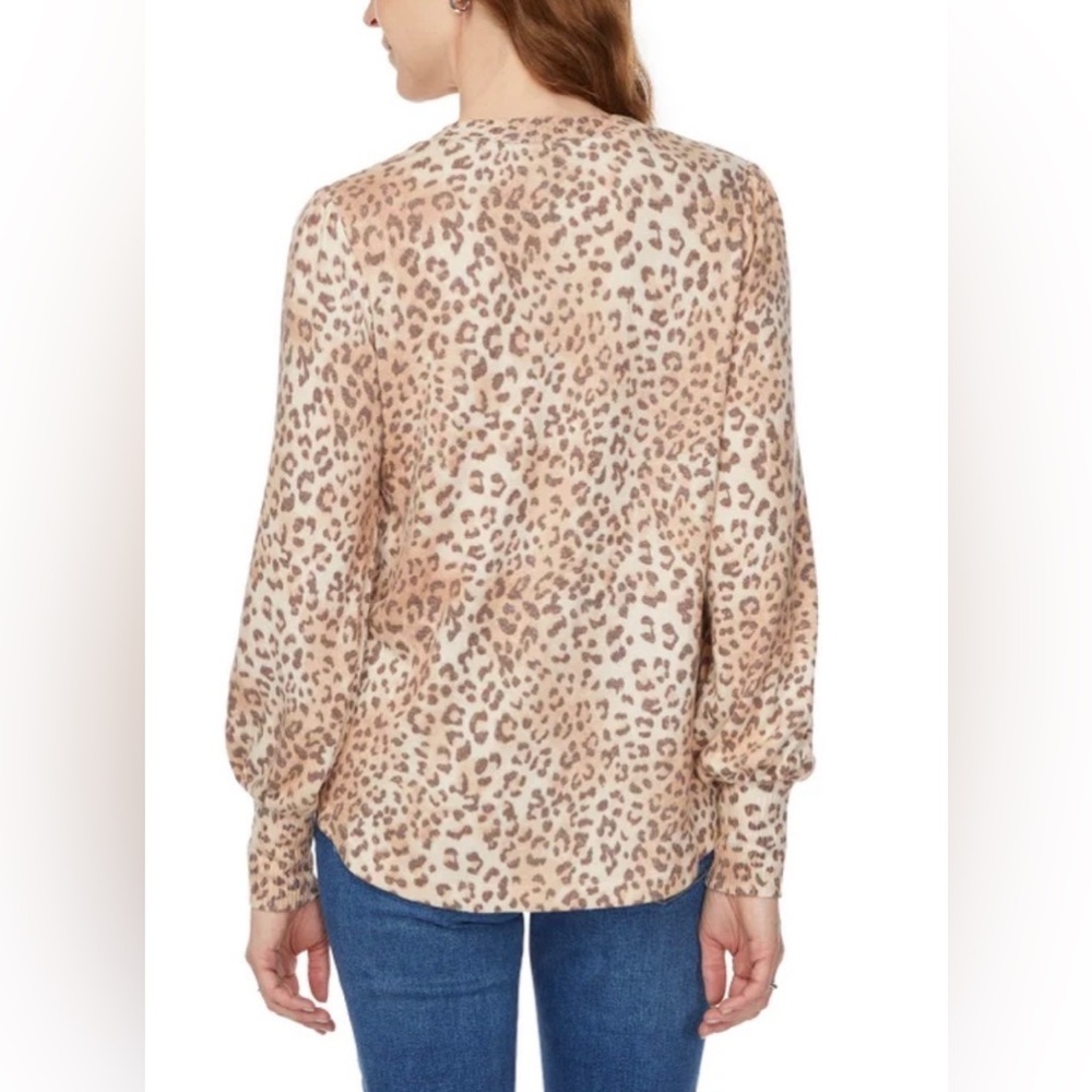 Buffalo David Bitton Beige Leopard Blouse - Picture 3 of 4